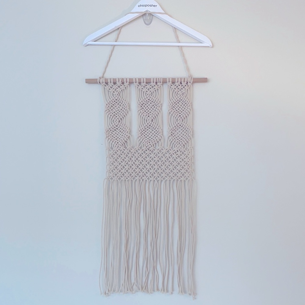 Macrame Hanging Wall Art Natural One Size